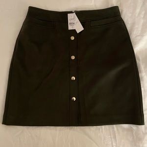 Loft A-Line Suede Skirt